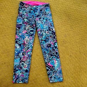 Lilly Pulitzer Luxletic Weekender Midi Leggings Cosmic Kismet Size SMALL